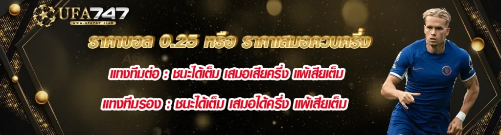 ราคาบอล 0.25